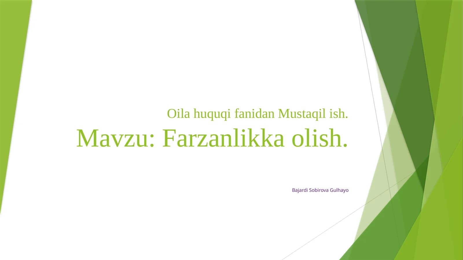 farzandlikka olish