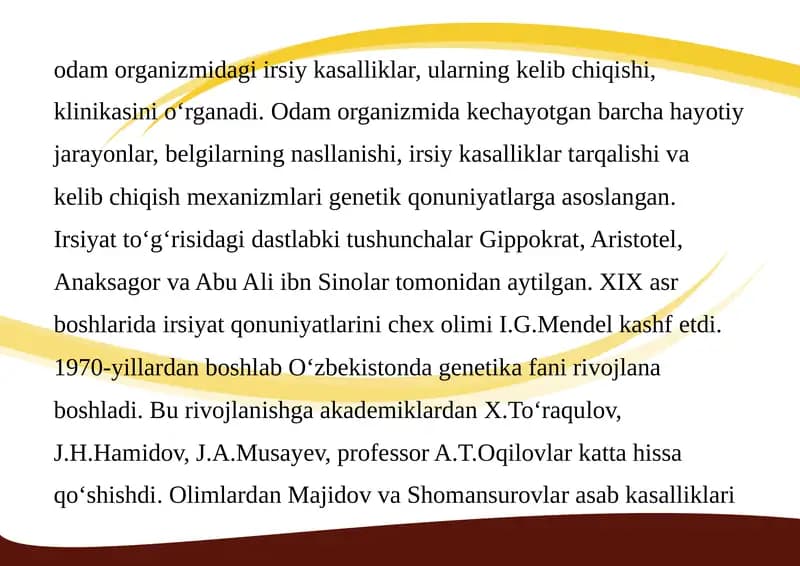 Irsiyat va genetika