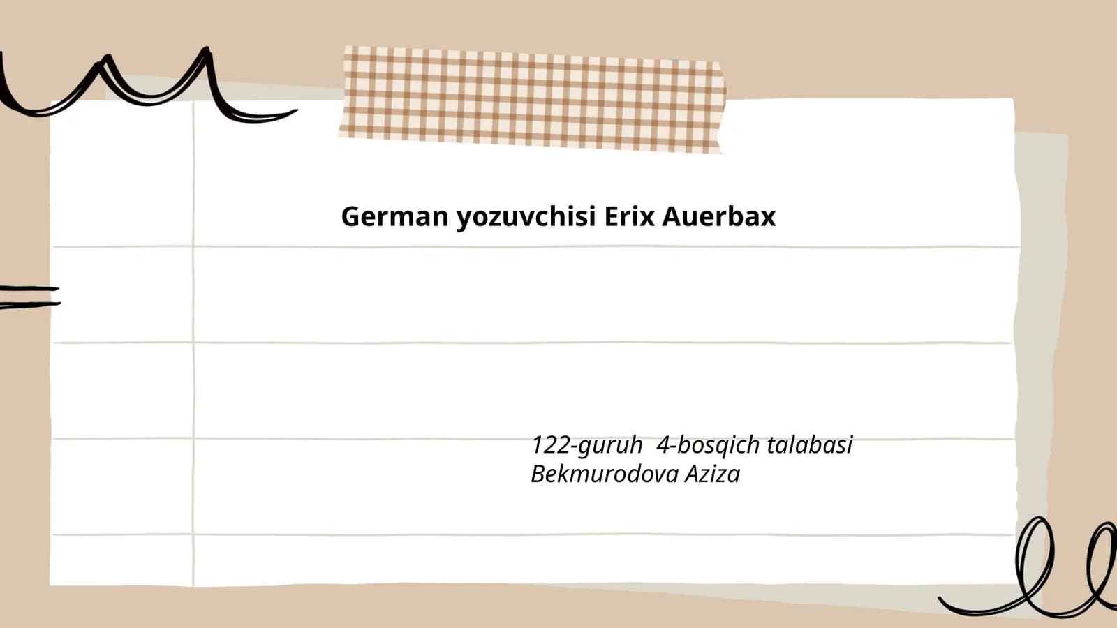 Erix Auerbaxning hayoti va oilaviy tarixi