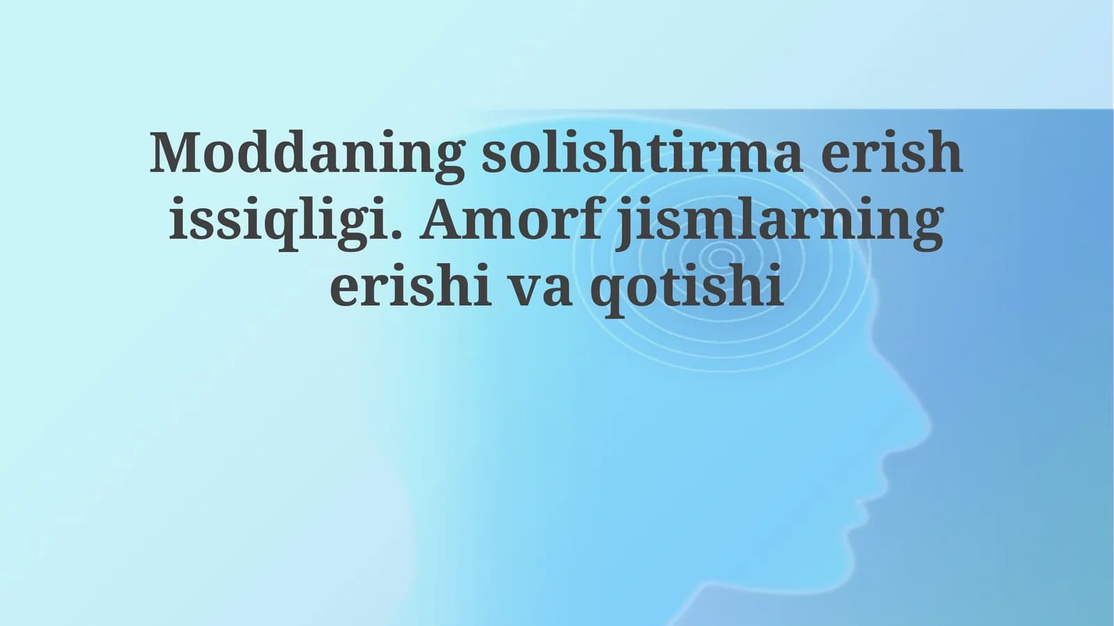 Moddaning solishtirma erish issiqligi