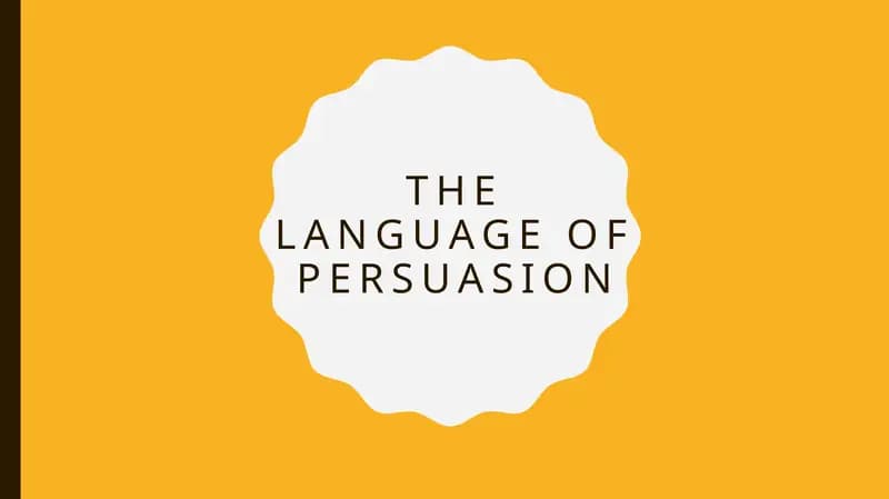 The Language of Persuasion