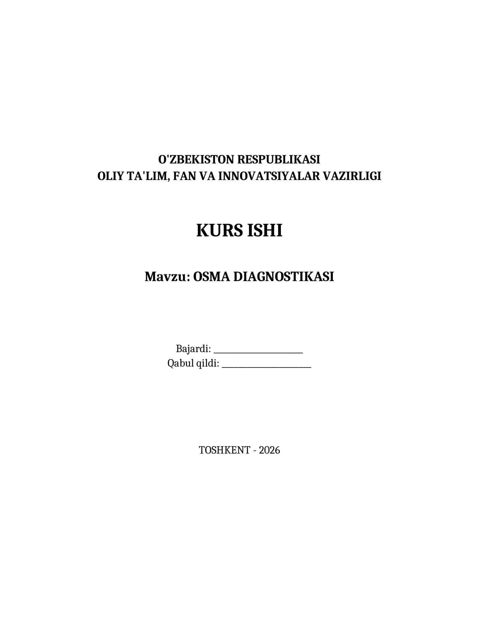 OSMA DIAGNOSTIKASI