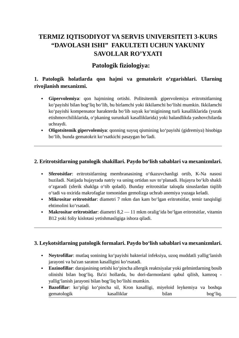 Patologik fiziologiya