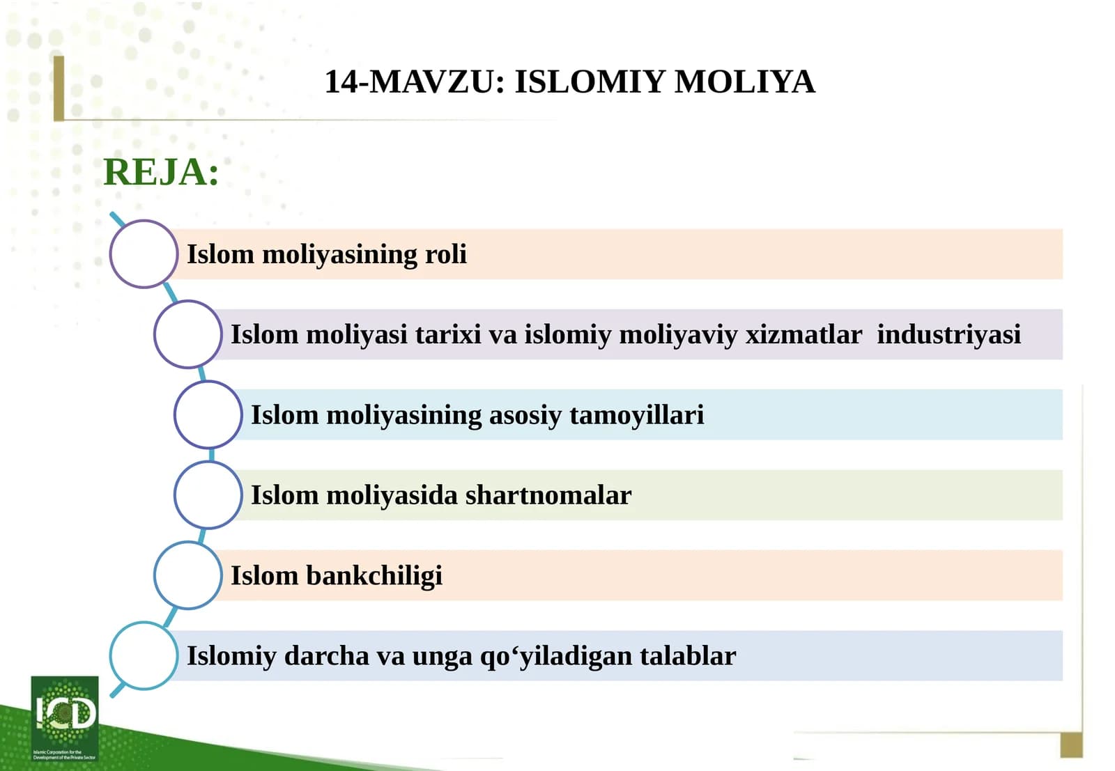 ISLOMIY MOLIYA