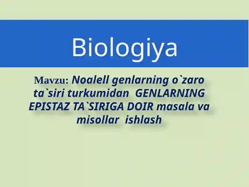 Epistaz ta`siri (Biologiya)