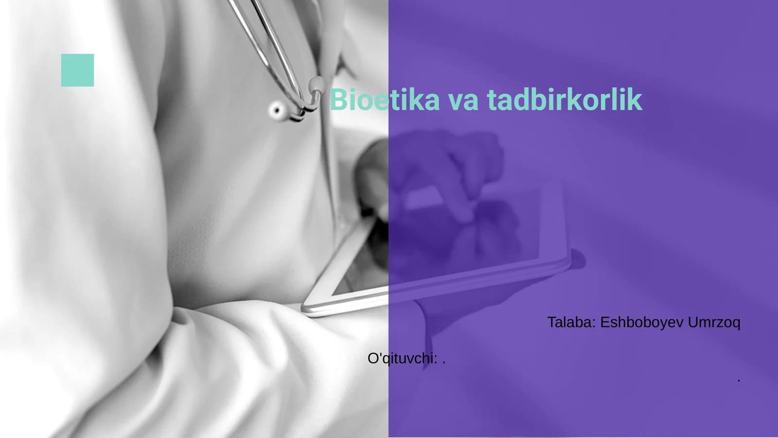 Bioetika va tadbirkorlik