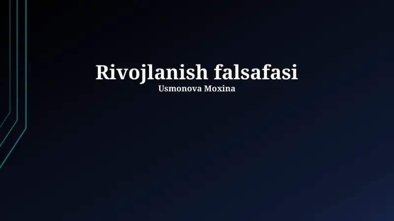 Rivojlanish falsafasi
