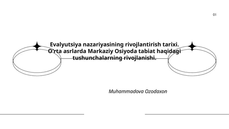 Evalyutsiya nazariyasining rivojlantirish tarixi