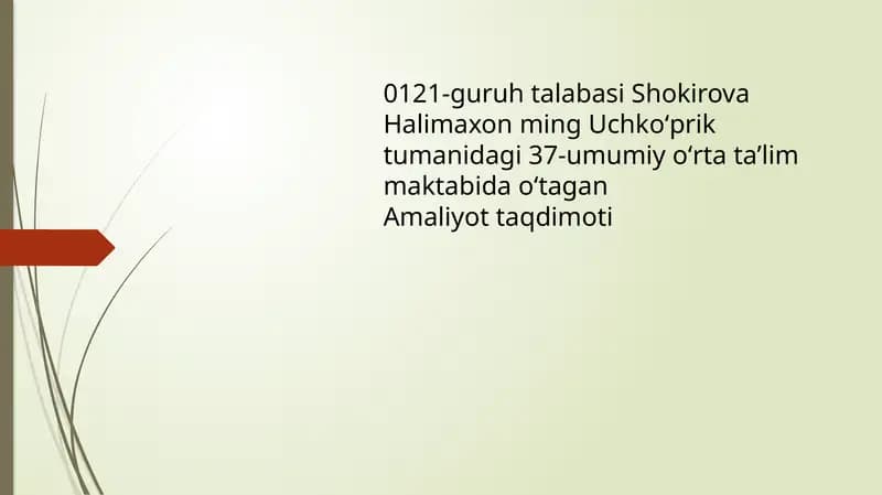 Amaliyot taqdimoti