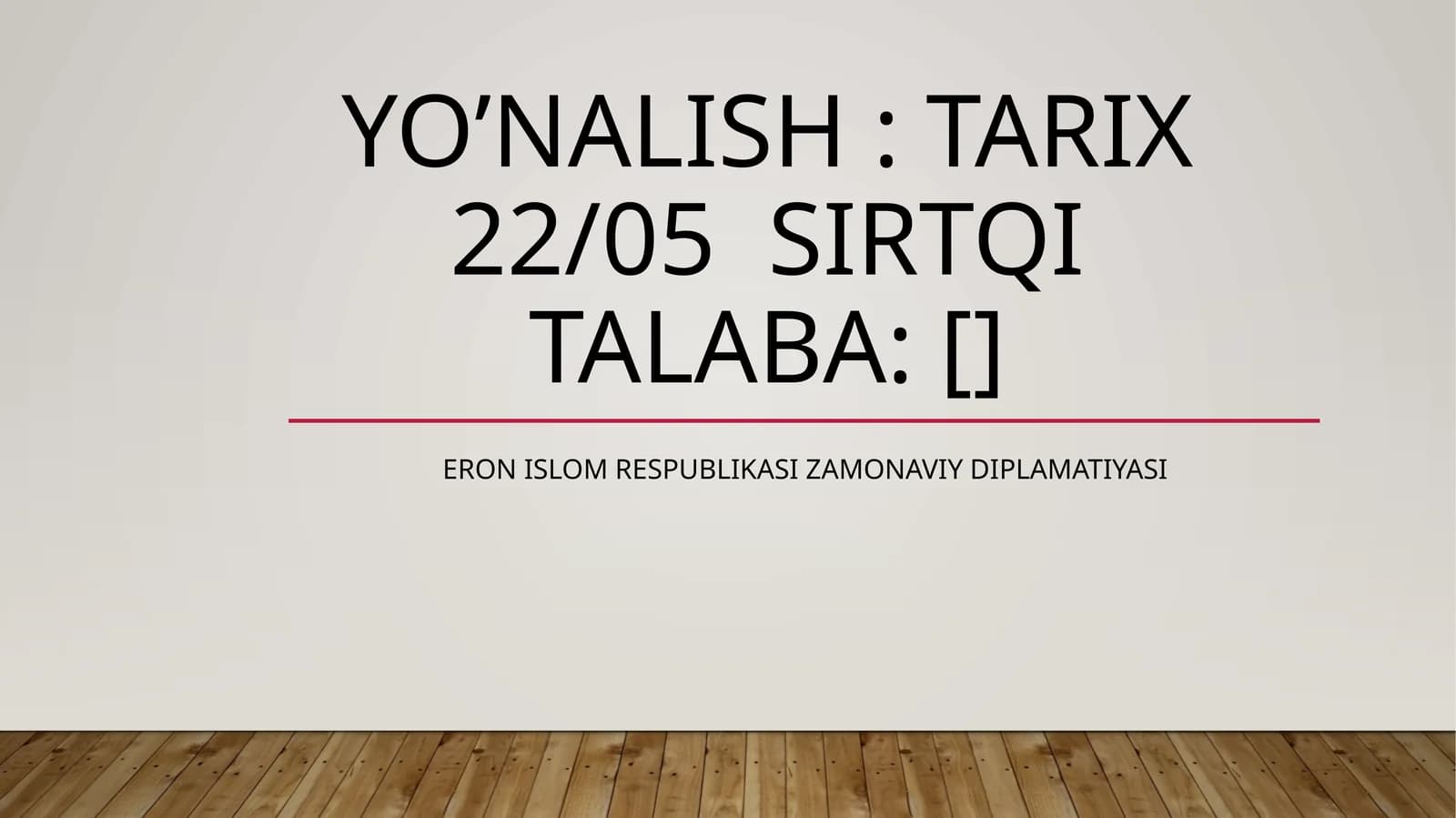 Eron islom Respublikasi zamonaviy diplamatiyasi