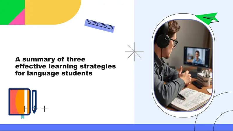 summary of three effective learning strategies for language students