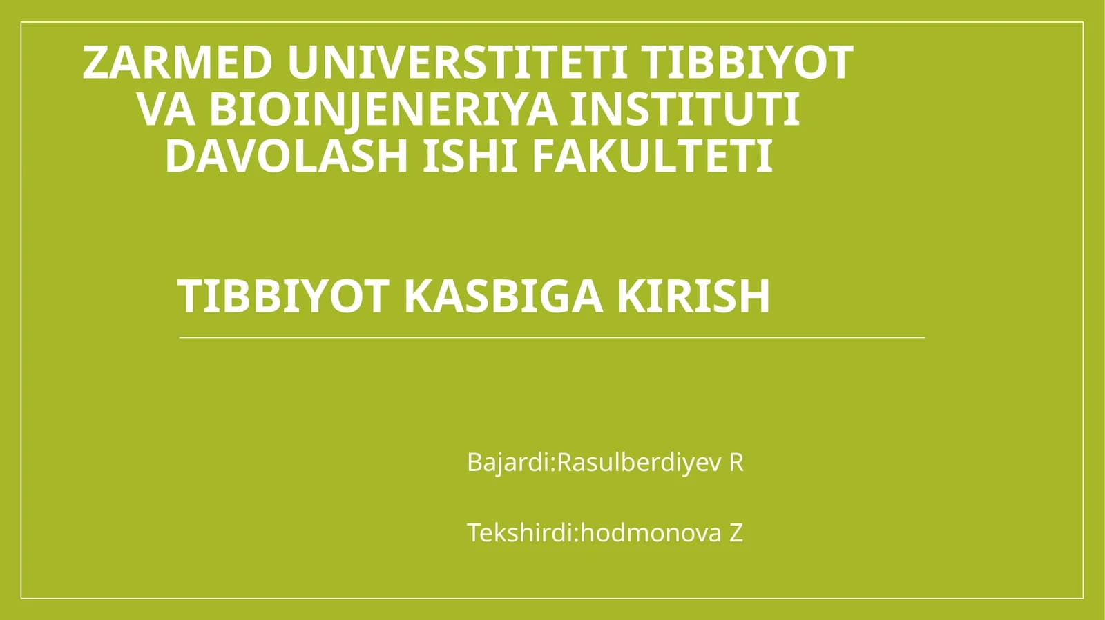 Xirurgik operatsiya tushunchasi va turlari