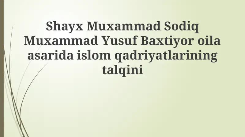 Baxtiyor oila