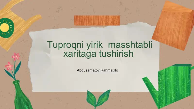 Tuproq xaritalarini yaratish metodlari