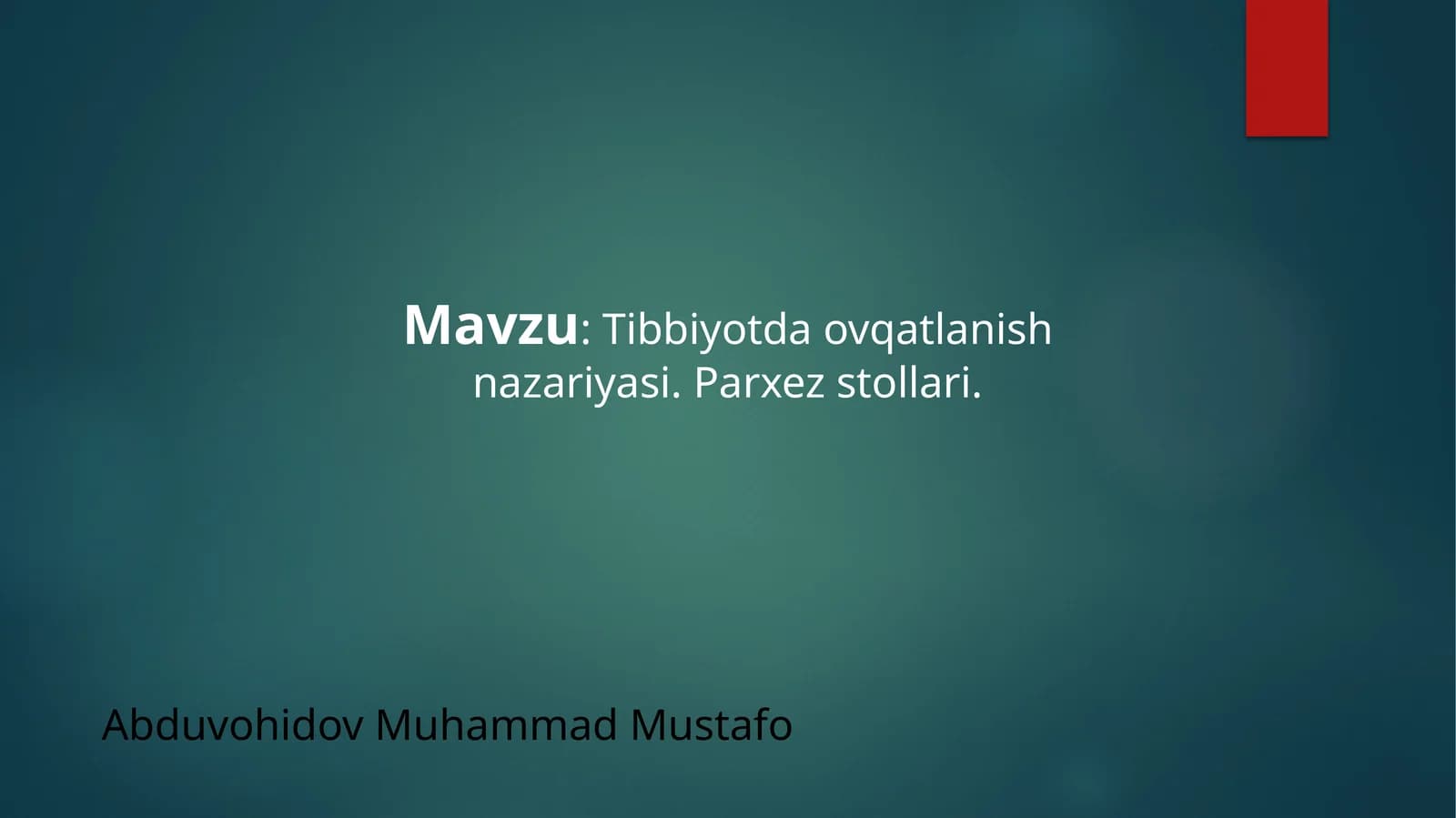 Tibbiyotda ovqatlanish nazariyasi. Parxez stollari