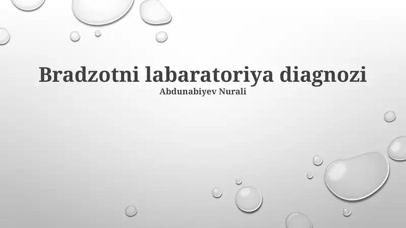 Bradzotni labaratoriya diagnozi