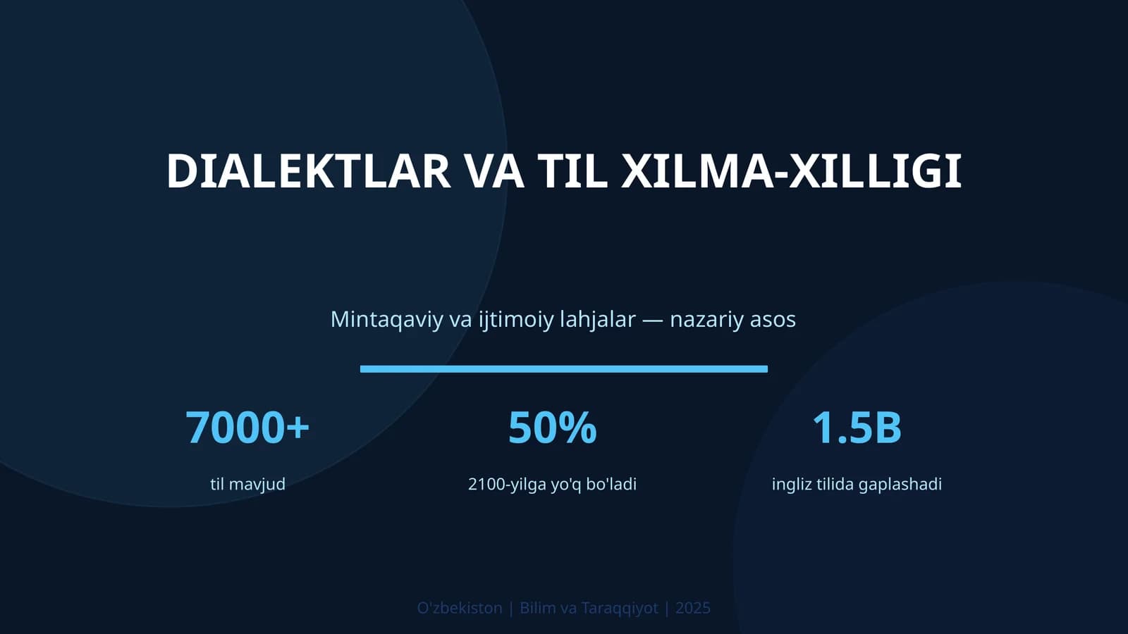 Dialektlar va til xilma-xilligi