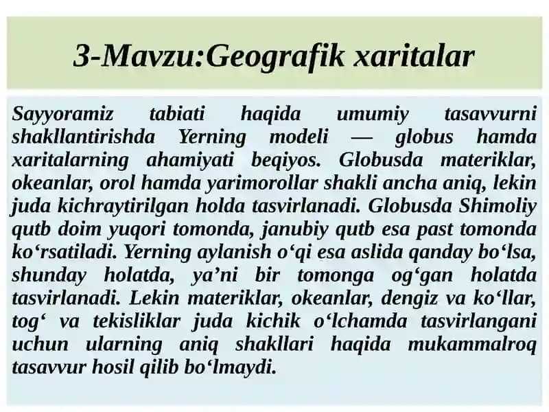 Geografik xaritalar