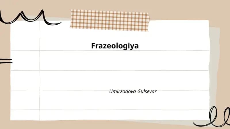Frazeologiya