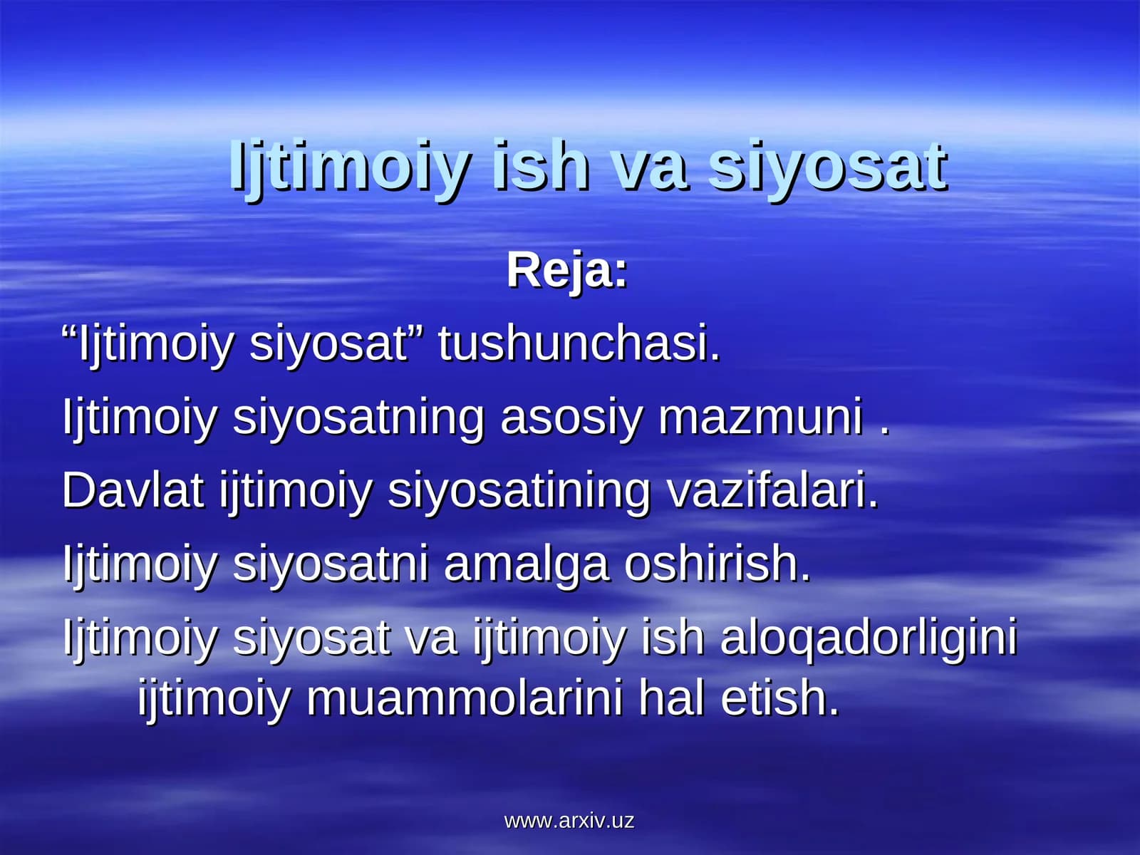 Ijtimoiy ish va siyosat