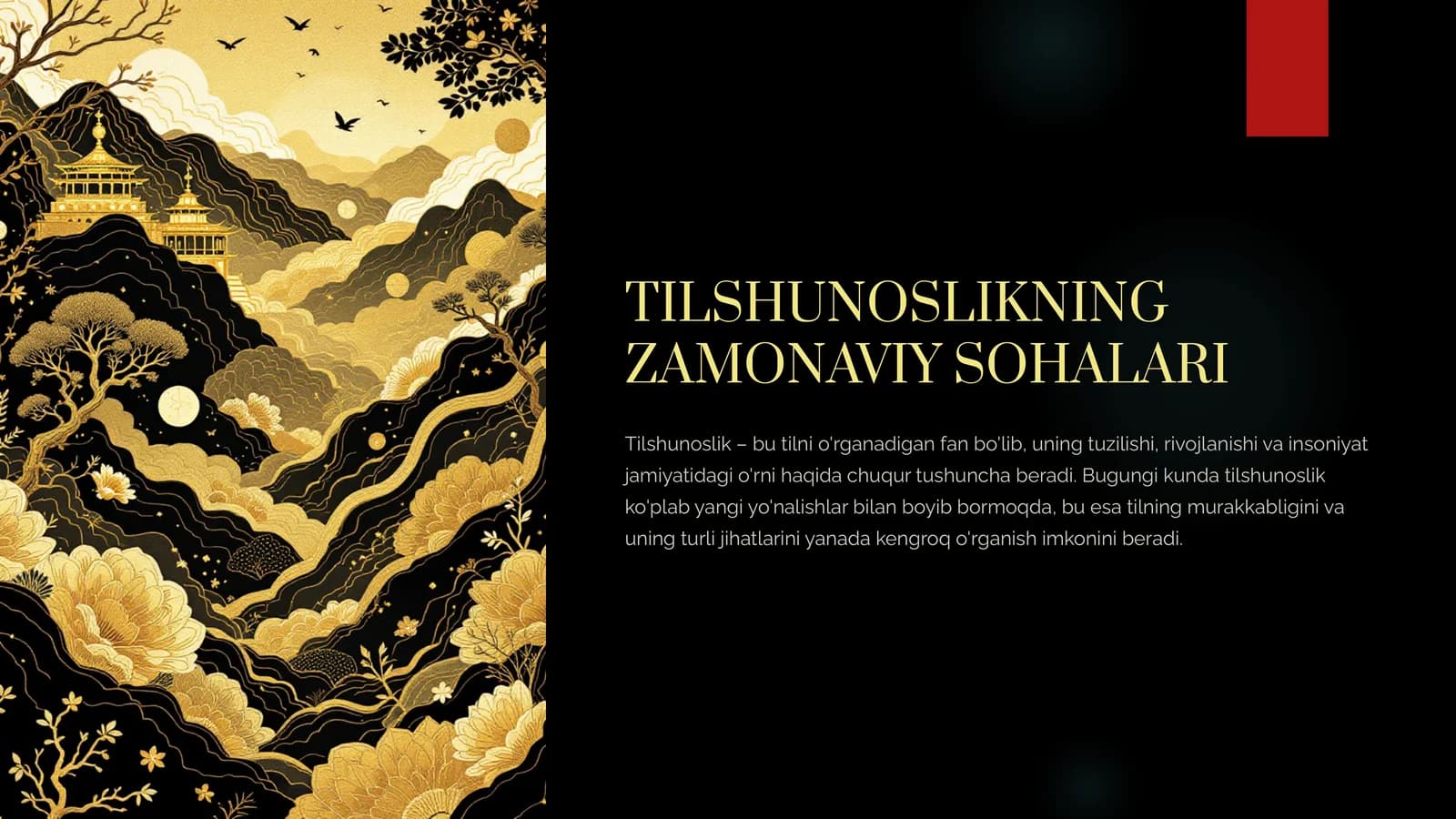 TILSHUNOSLIKNING ZAMONAVIY SOHALARI