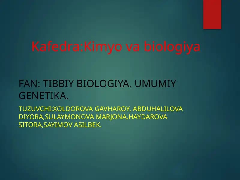 QARILIKNING BIOLOGIK ASOSLARI