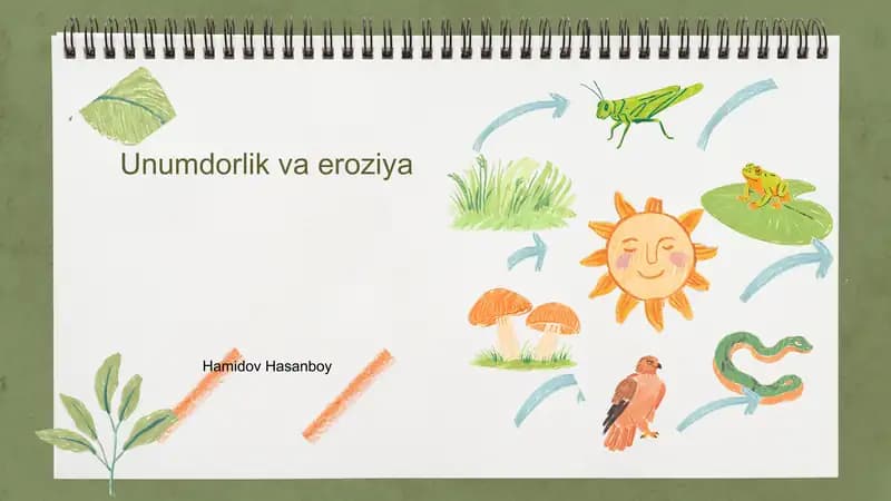 Unumdorlik va eroziya