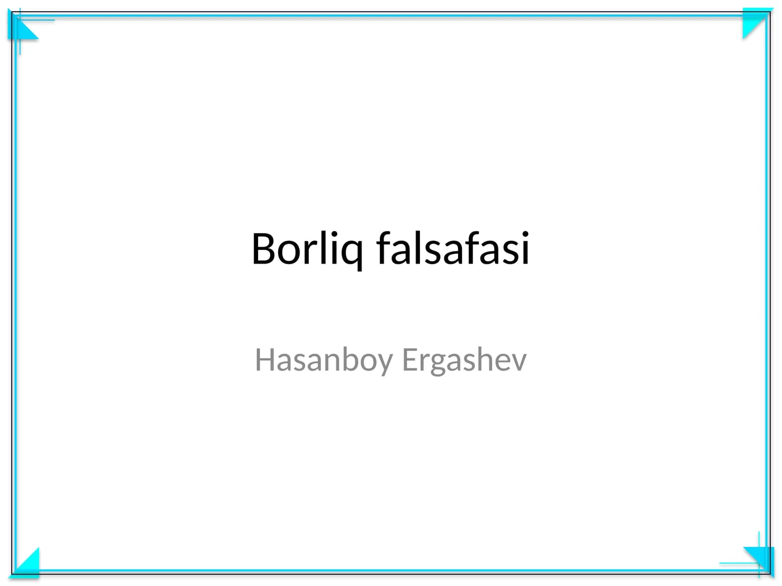 Borliq falsafasi
