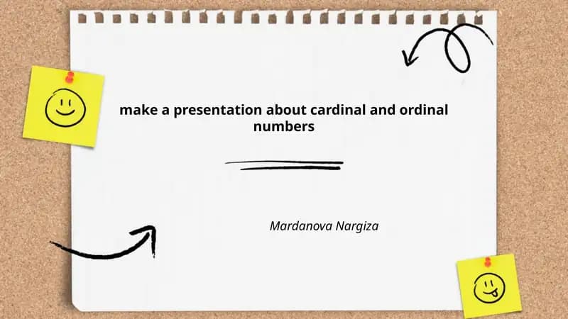 Presentation about Cardinal and Ordinal Numbers