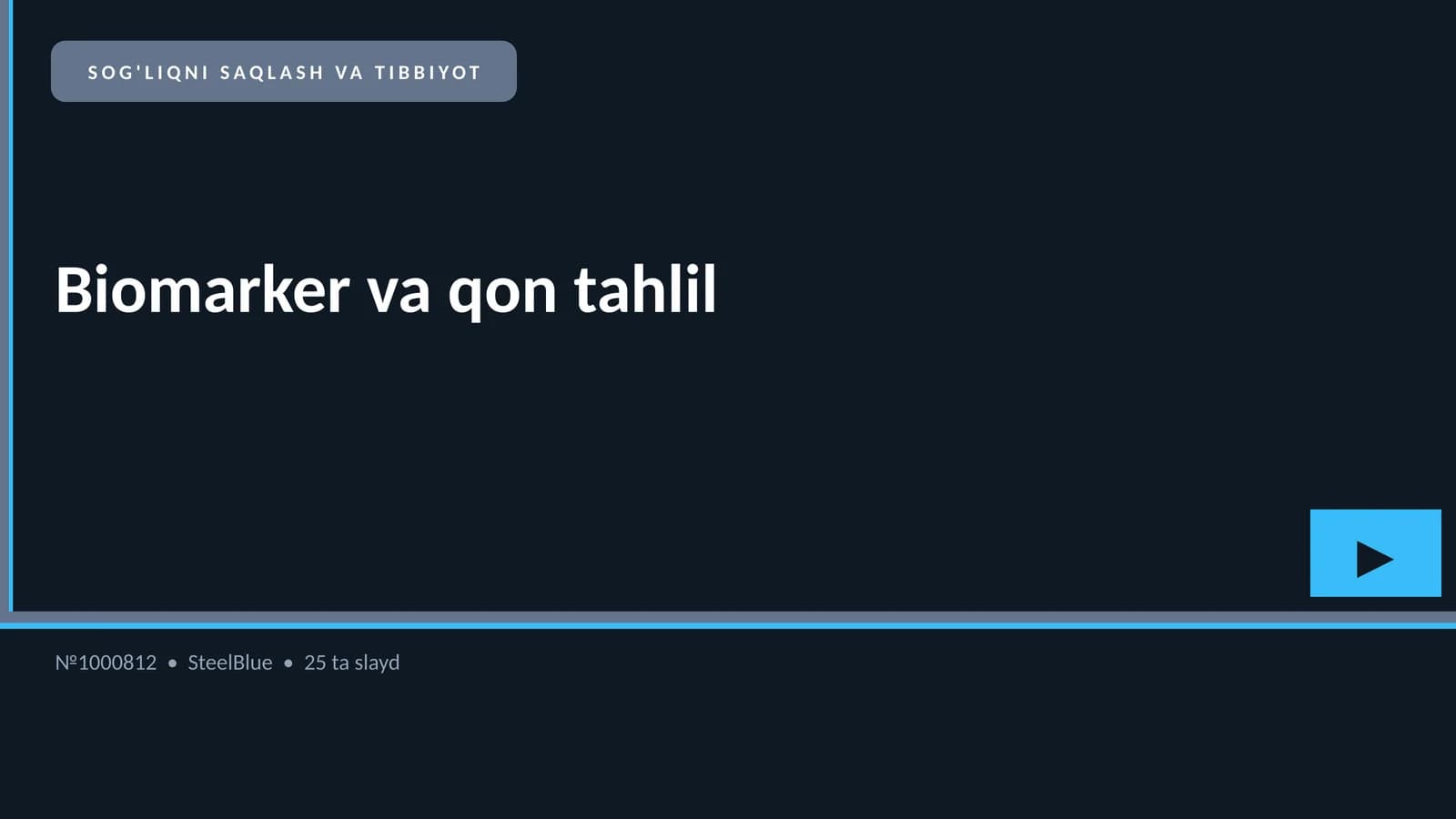 Biomarker va qon tahlil