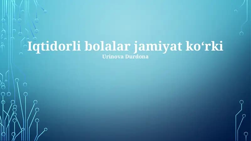 Iqtidorli bolalar
