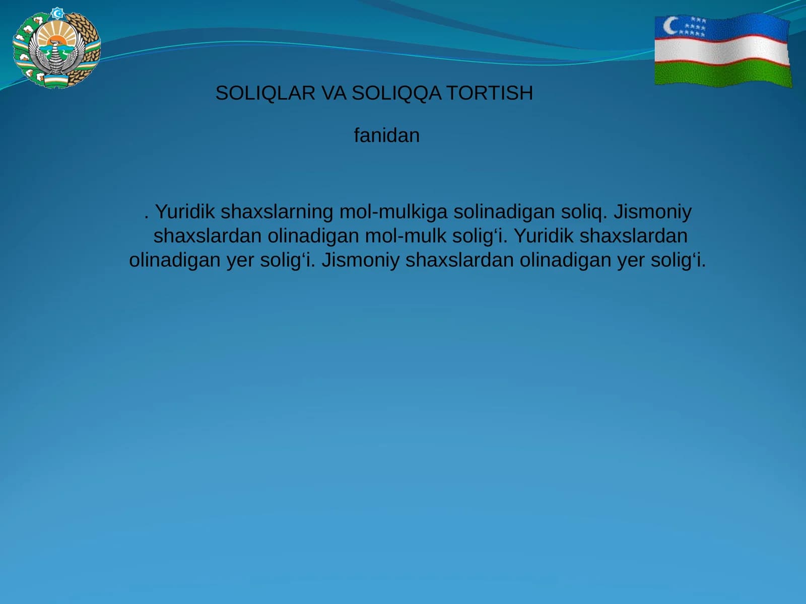 SOLIQLAR VA SOLIQQA TORTISH
