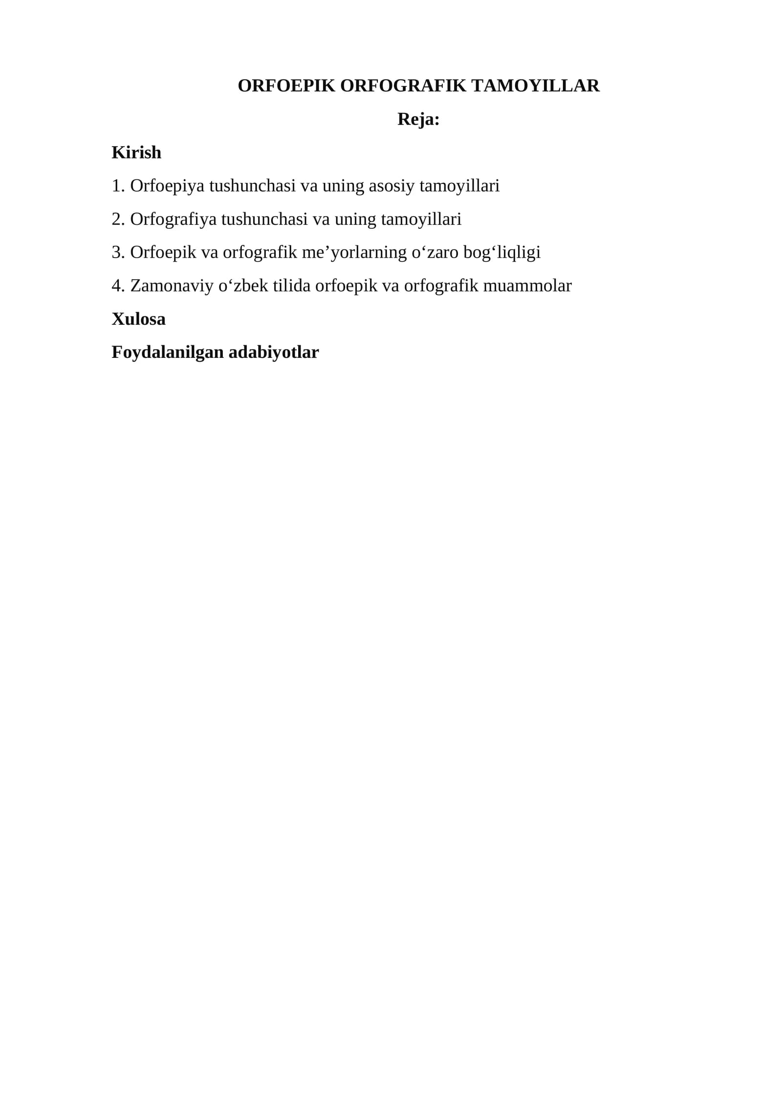 ORFOEPIK ORFOGRAFIK TAMOYILLAR