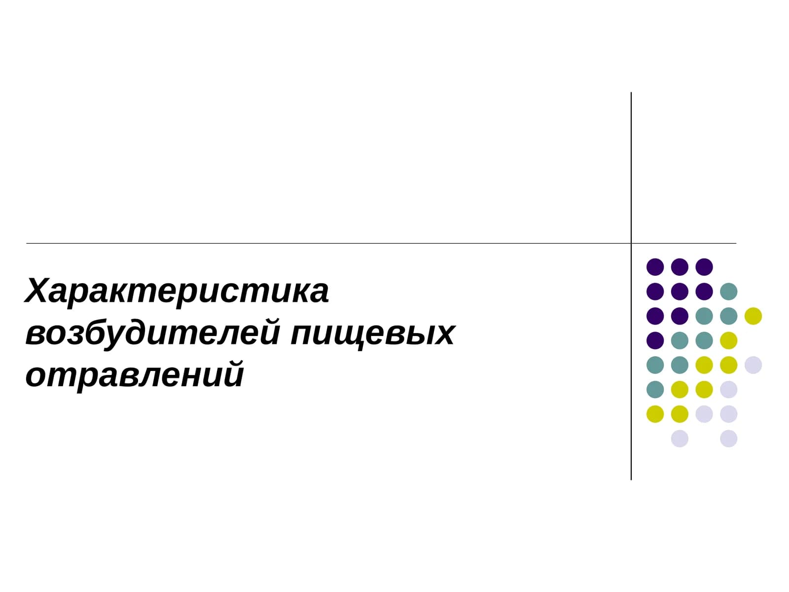 Характеристика возбудителей пищевых отравлений