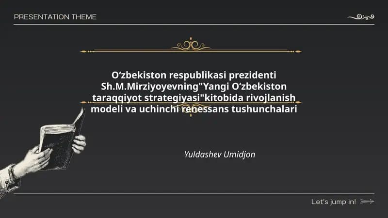 Yangi Oʻzbekiston taraqqiyot strategiyasi