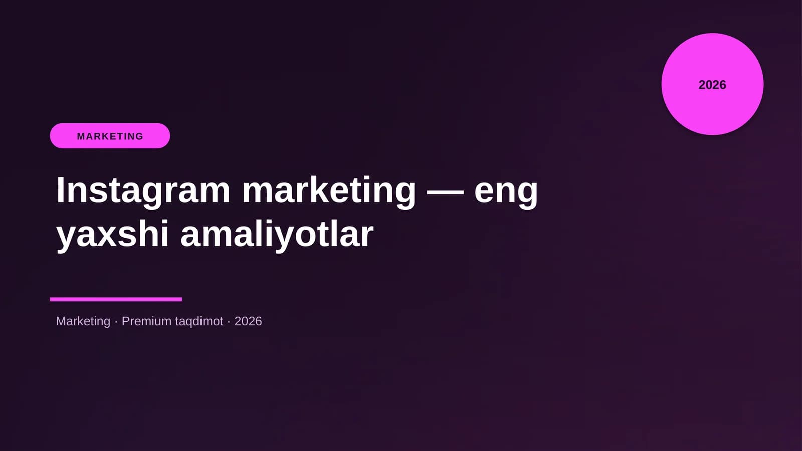Instagram marketing — eng yaxshi amaliyotlar