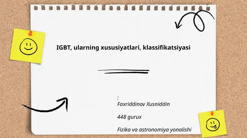 IGBT, ularning xususiyatlari, klassifikatsiyasi
