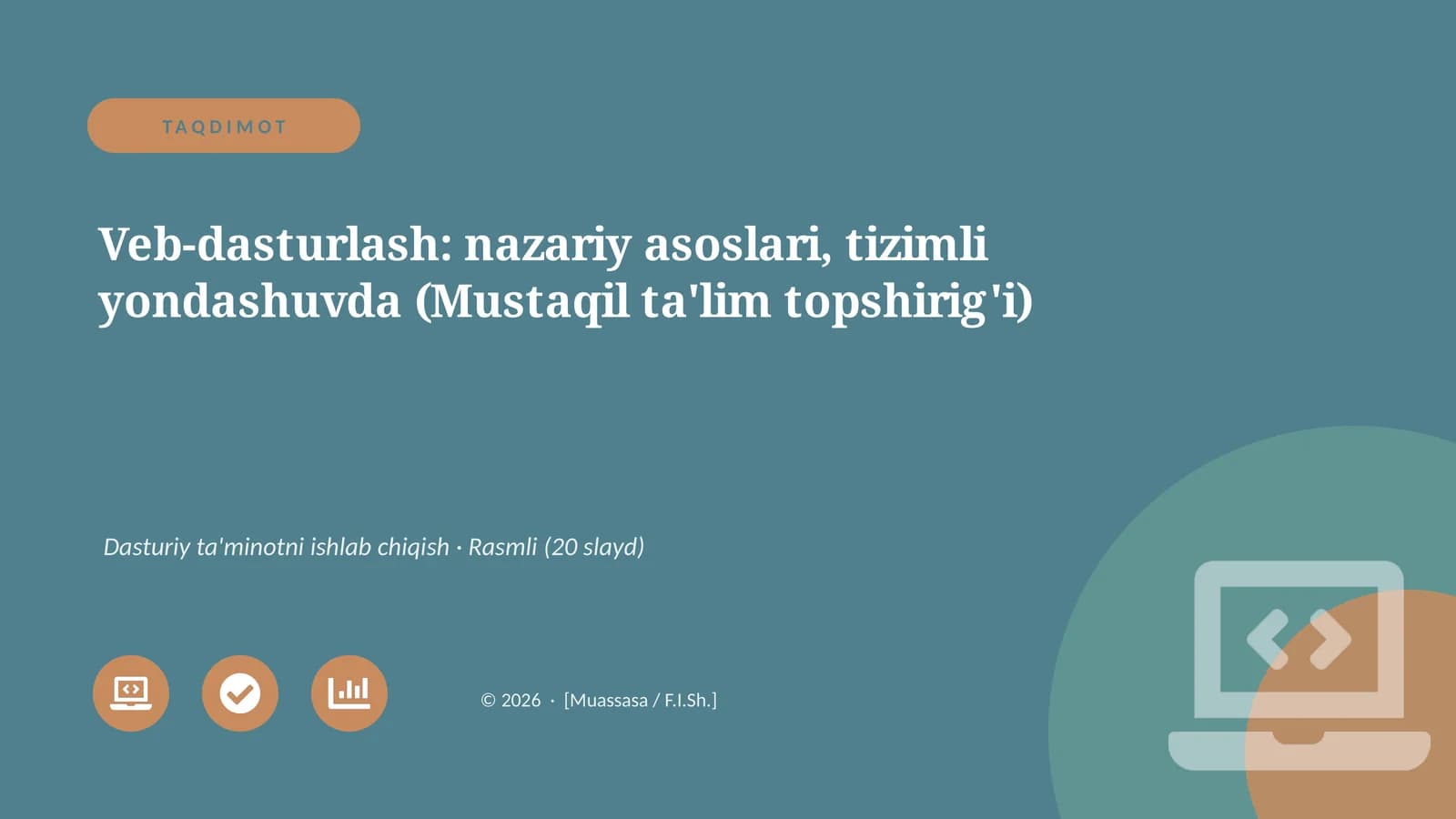 Veb-dasturlash: nazariy asoslari, tizimli yondashuvda