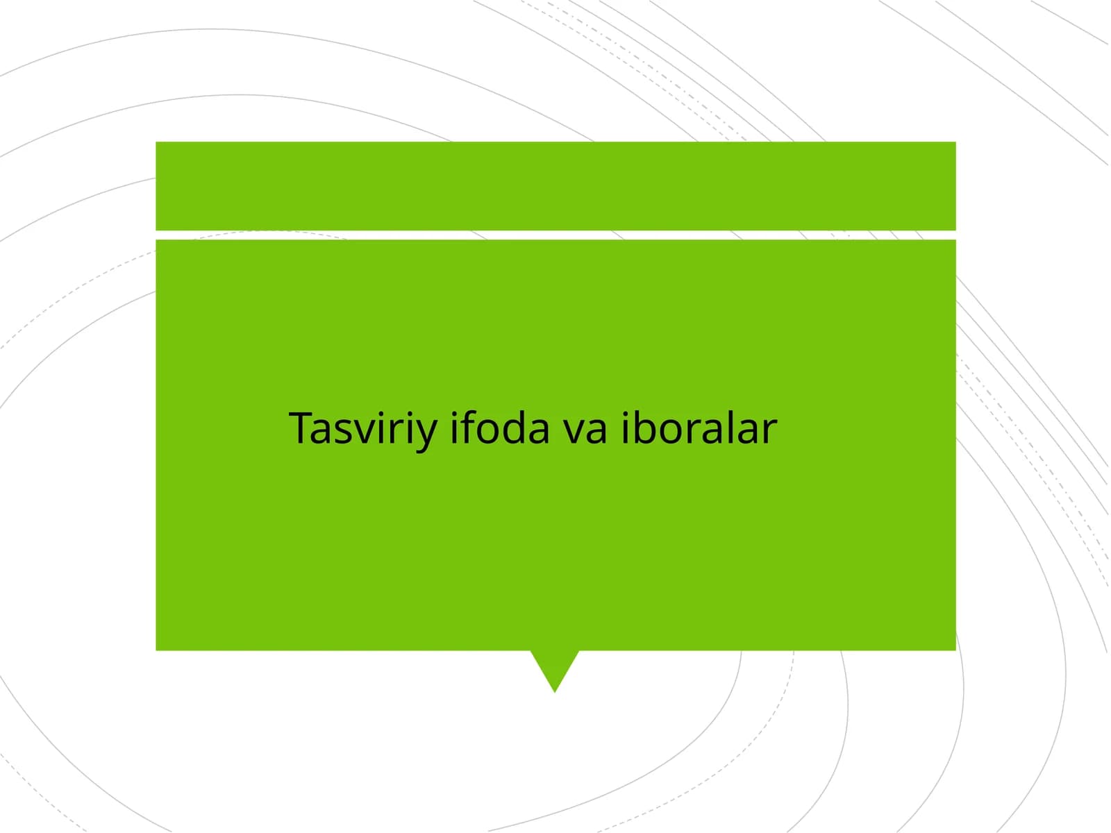 Tasviriy ifoda va iboralar