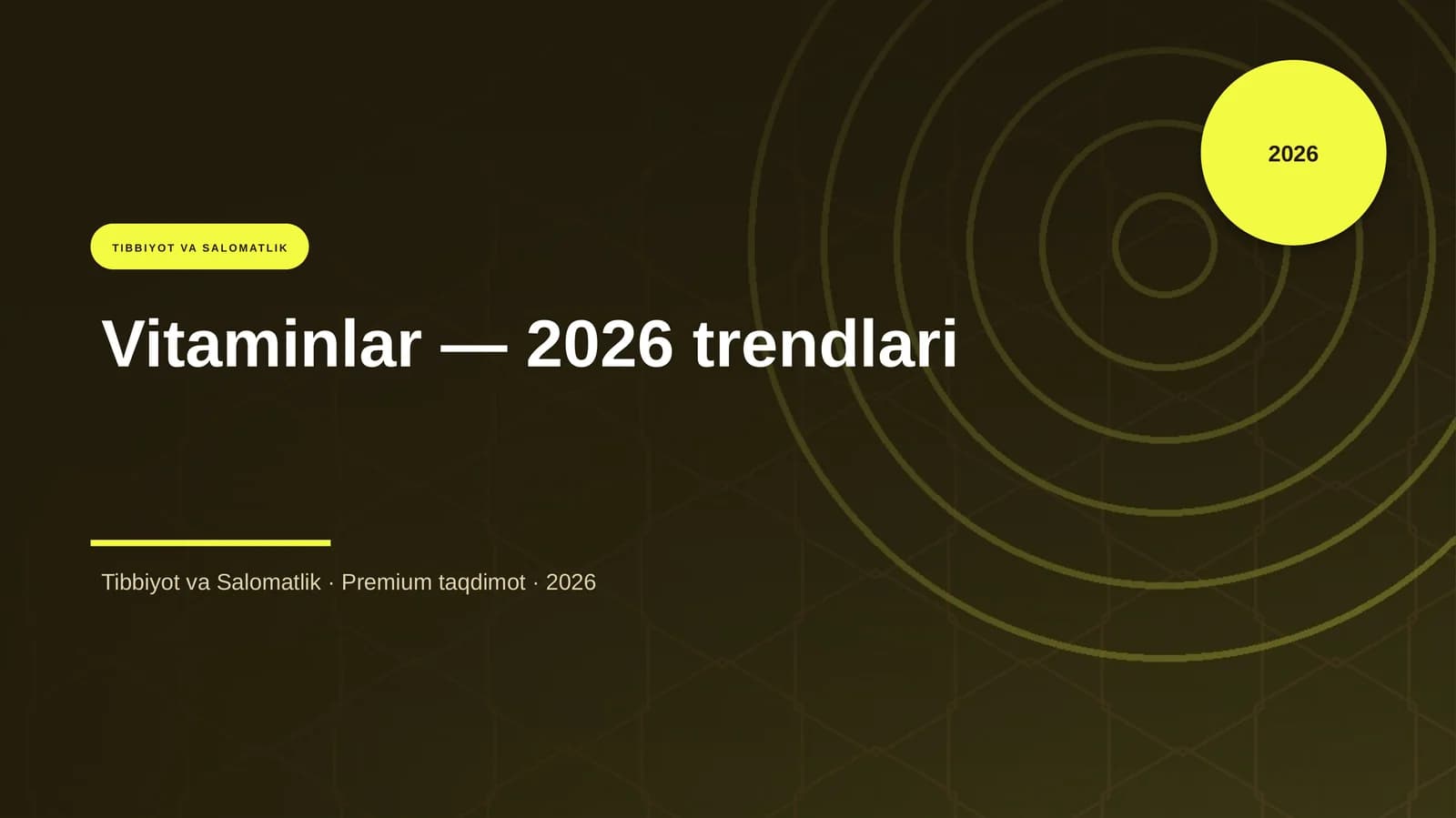 Vitaminlar — 2026 trendlari