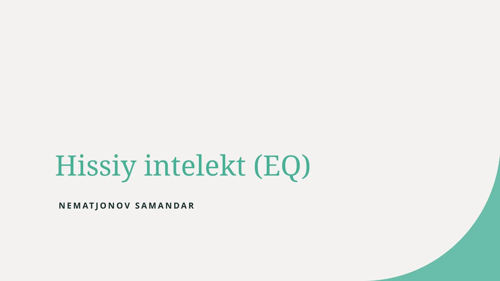 Hissiy intelekt (EQ)