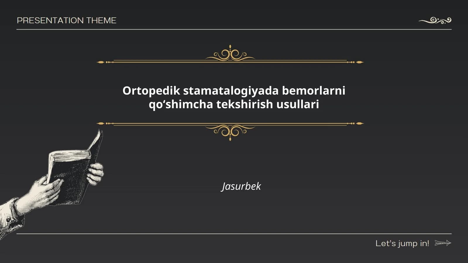Ortopedik stamatalogiyada bemorlarni qoʻshimcha tekshirish usullari