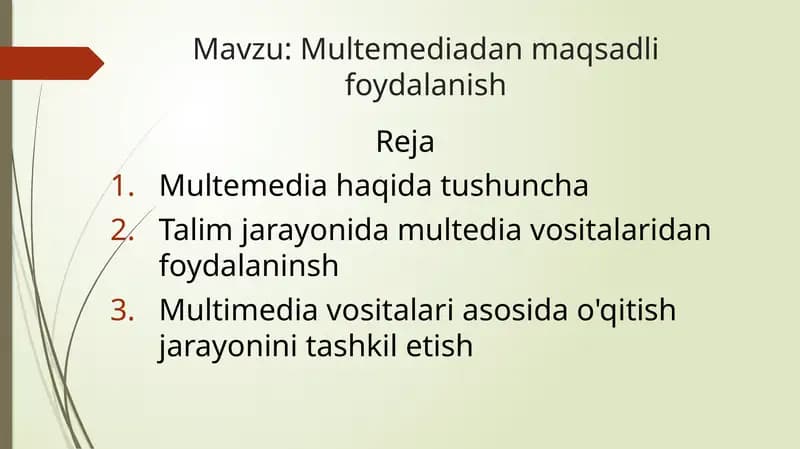 Multemediadan foydalanish
