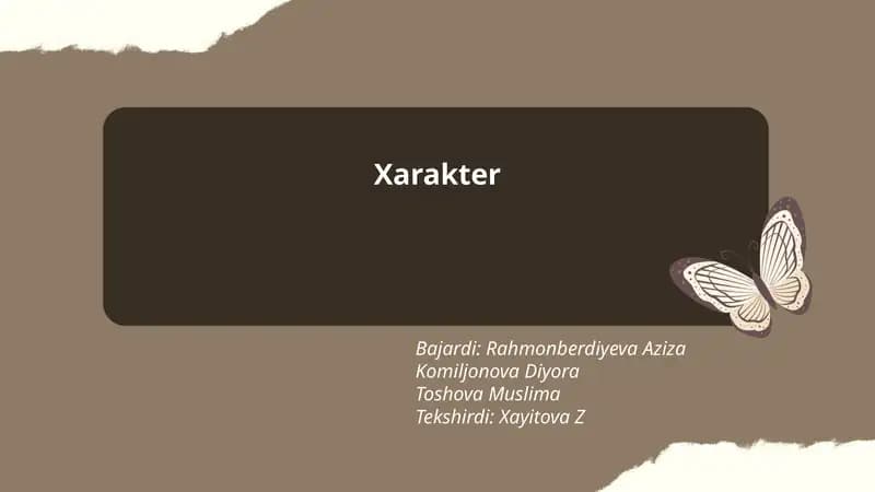 Xarakter