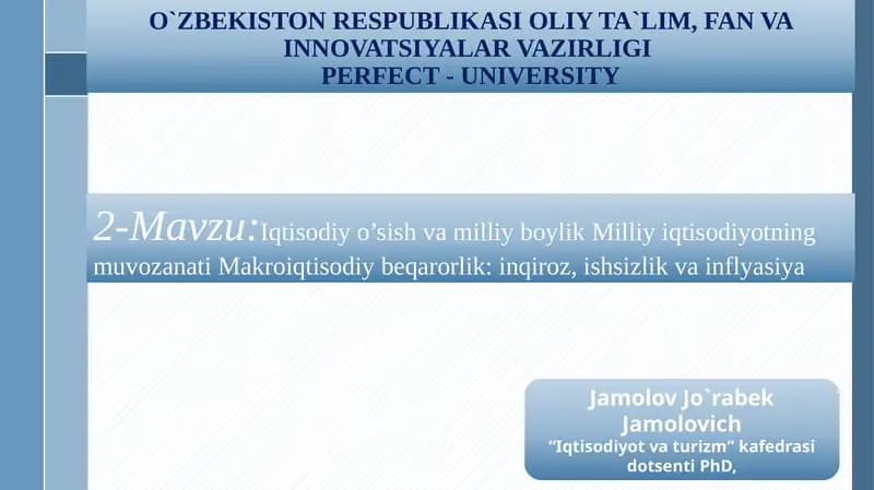 Iqtisodiyot va turizm