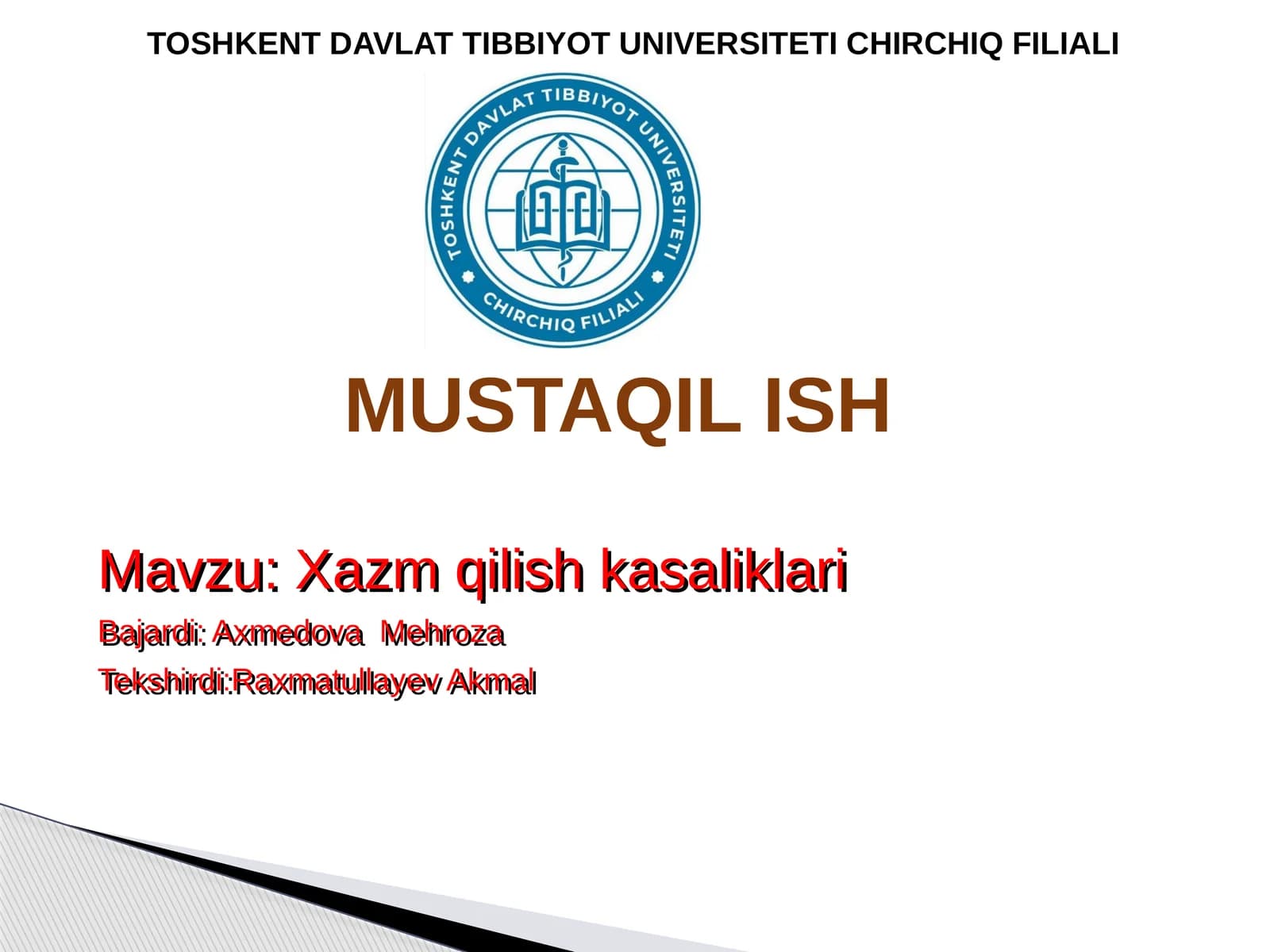Xazm qilish kasaliklari