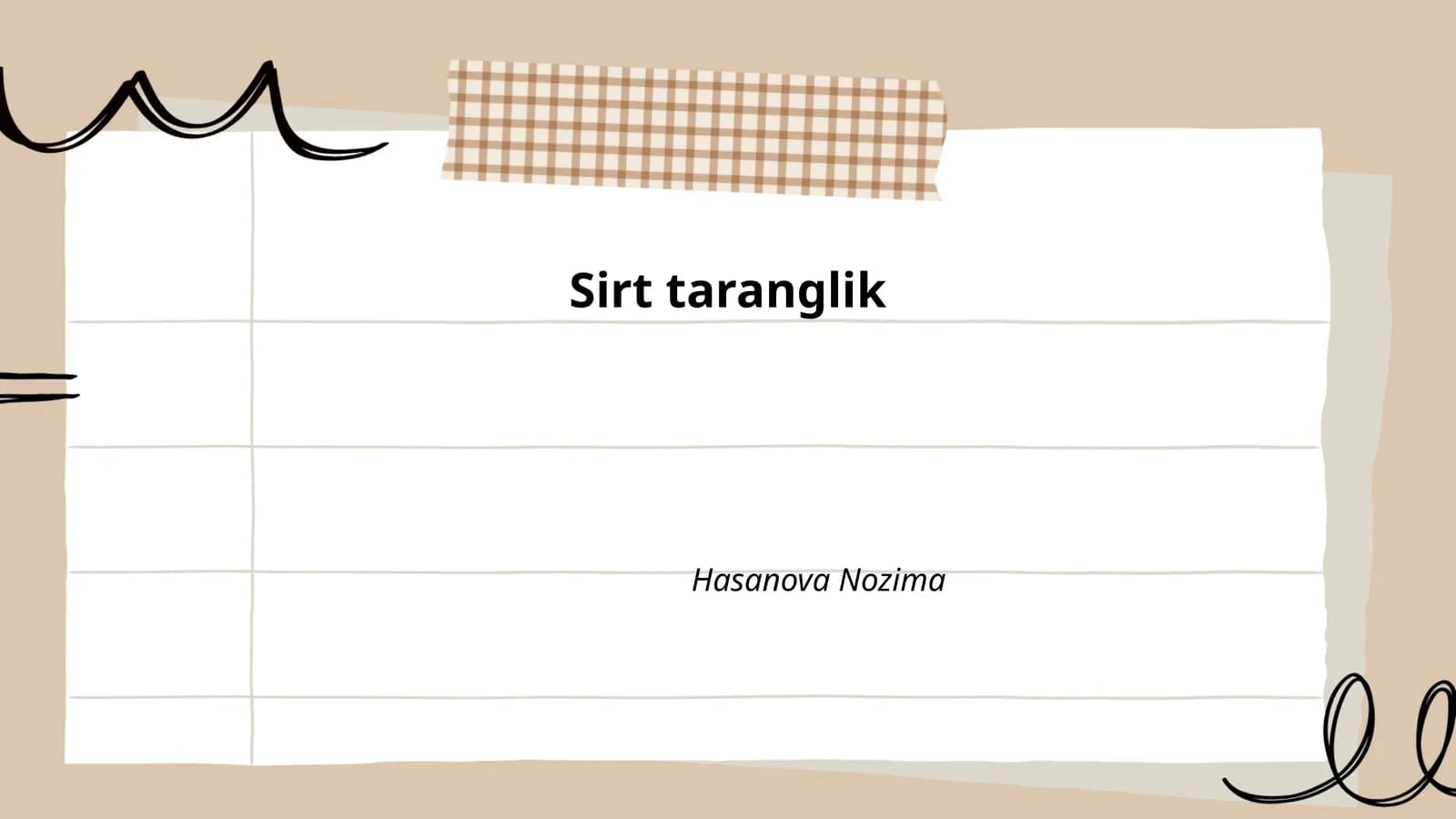 Sirt taranglik