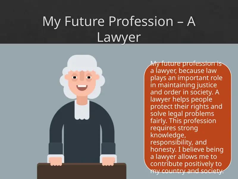 My Future Profession – A Lawyer