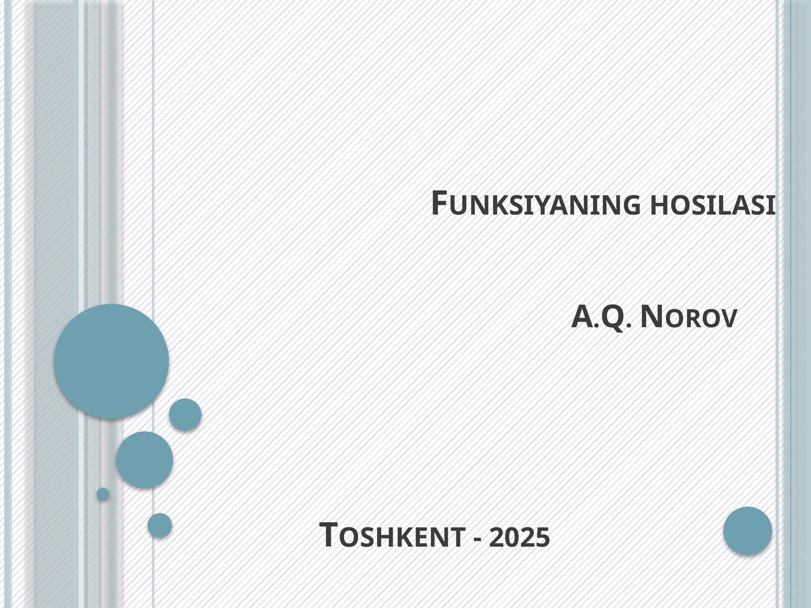 Funksiyaning hosilasi