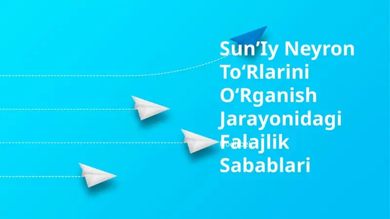SunʼIy Neyron ToʻRlarini OʻRganish Jarayonidagi Falajlik Sabablari